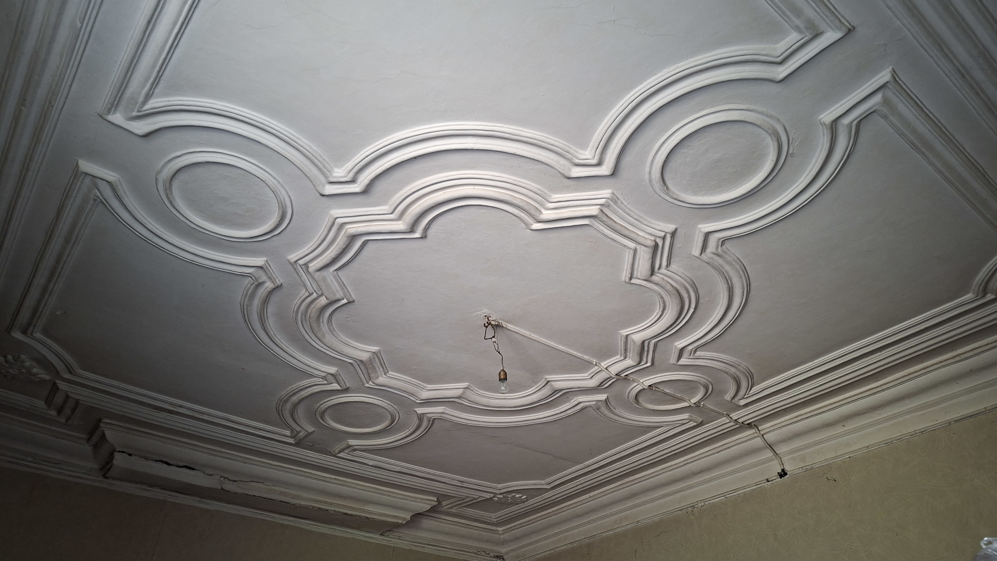 Interior view of heritage property stucco ceiling